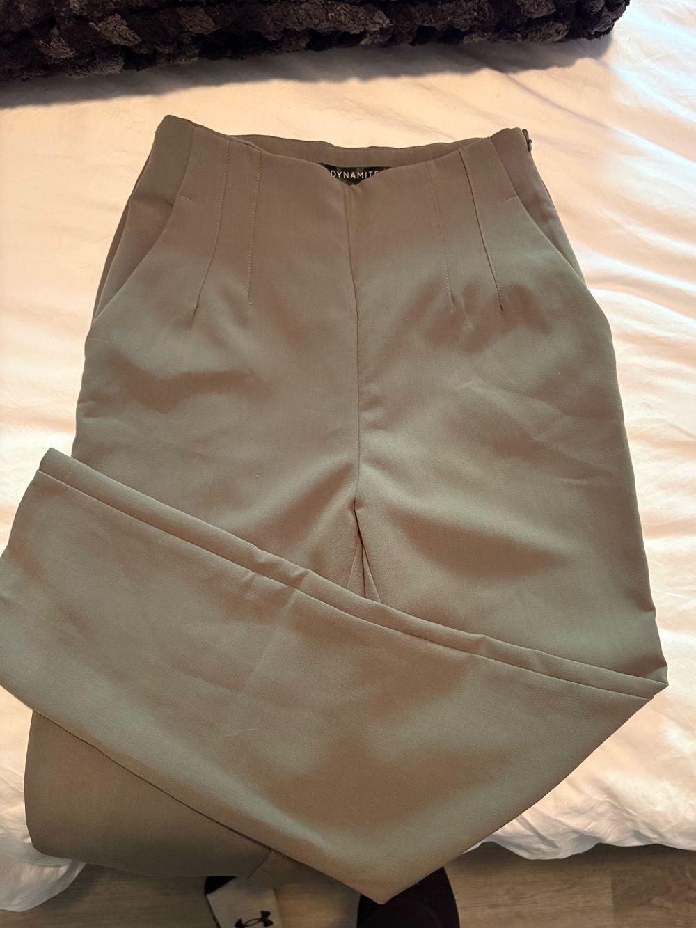Dynamite Olive Green High-Rise Trousers